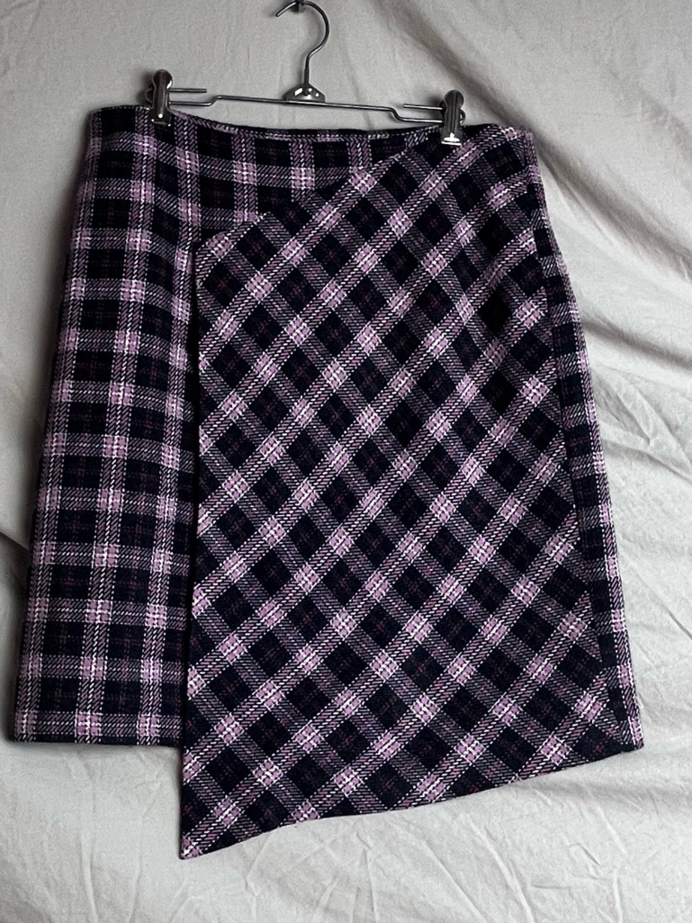 Willi Smith plaid tartan wool blend skirt size 14